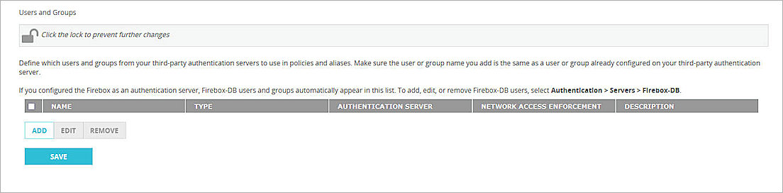 Screen shot of the Add user and Group